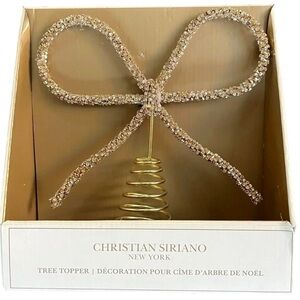GOLD Rhinestone BOW Tree Topper Glam CHRISTMAS Decor by Christian Soriano 

New